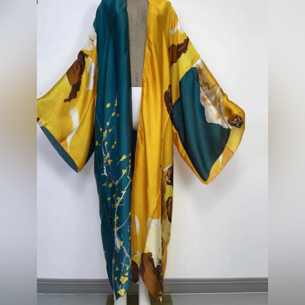 Boho Maxi Holiday Batwing Sleeve KIMONO